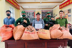 Bộ đội Biên phòng tỉnh Quảng Ngãi bắt giữ đối tượng vận chuyển trái phép thuốc nổ