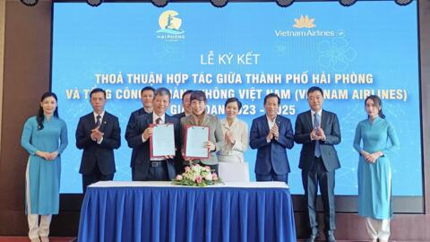 Vietnam Airlines và UBND thành phố Hải Phòng ký kết thỏa thuận hợp tác giai đoạn 2023-2025