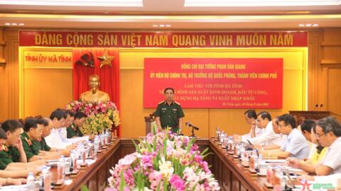 Đại tướng Phan Văn Giang, Trưởng đoàn công tác Chính phủ làm việc với tỉnh Hà Tĩnh