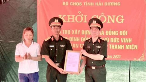 Ban CHQS huyện Thanh Miện khởi công xây dựng “Nhà đồng đội”