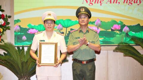 Công an tỉnh Nghệ An có tân Phó giám đốc