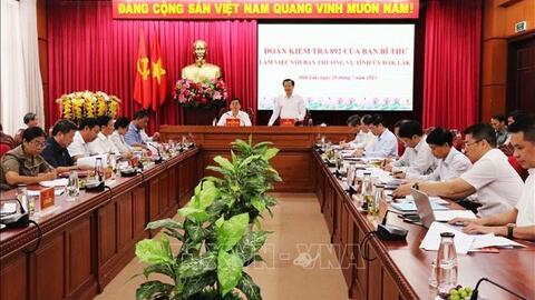 Ban Bí thư lập Đoàn Kiểm tra làm việc với Ban Thường vụ Tỉnh ủy Đắk Lắk