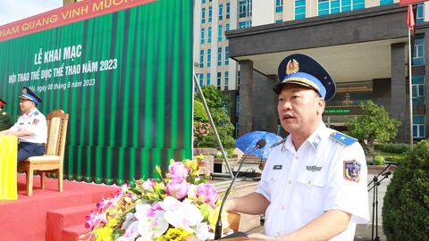 Thiếu tướng Lê Quang Đạo, Tư lệnh Cảnh sát biển chủ trì khai mạc Hội thao thể dục thể thao năm 2023