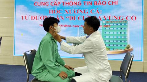 Xử lý thành công trường hợp hóc xương cá từ đường ăn “di cư” ra vùng cổ