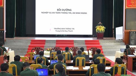Bộ Chỉ huy Quân sự tỉnh An Giang: Bồi dưỡng nghiệp vụ an toàn thông tin, an ninh mạng