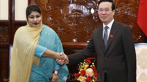 Chủ tịch nước Võ Văn Thưởng tiếp Đại sứ Bangladesh