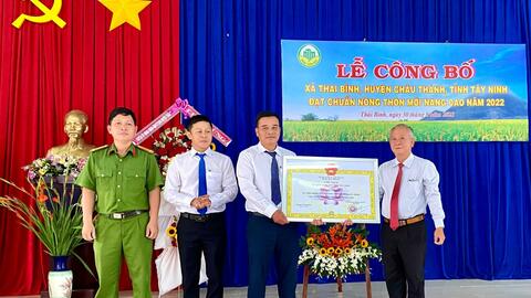 Xã Thái Bình (huyện Châu Thành) đạt chuẩn nông thôn mới nâng cao năm 2022 