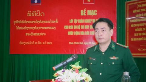 Thừa Thiên Huế: Bế mạc tập huấn nghiệp vụ Biên phòng cho cán bộ Quân đội nhân dân Lào