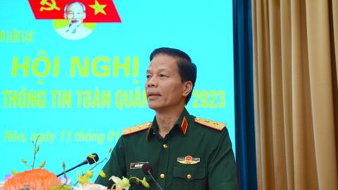 Trung tướng Nguyễn Trọng Bình dự Hội nghị Chủ nhiệm Thông tin toàn quân năm 2023