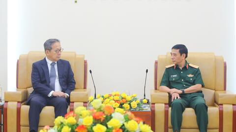 Đại tướng Phan Văn Giang tiếp Đại sứ Nhật Bản