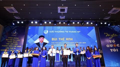 85 thủ lĩnh thanh niên được trao Giải thưởng 15 tháng 10