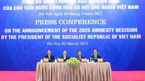 Họp báo công bố quyết định của Chủ tịch nước về đặc xá năm 2025