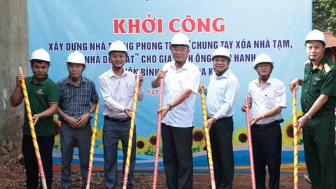 Bình Phước khởi công xây dựng 37 căn nhà, xóa nhà tạm, dột nát
