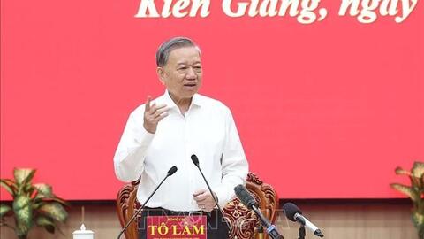 Tổng Bí thư Tô Lâm: Hợp nhất Kiên Giang và An Giang sẽ tăng cường nội lực và sức cạnh tranh cho toàn khu vực Tây Nam Bộ