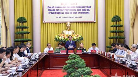 Công bố các luật, pháp lệnh đã được Quốc hội khóa XV thông qua