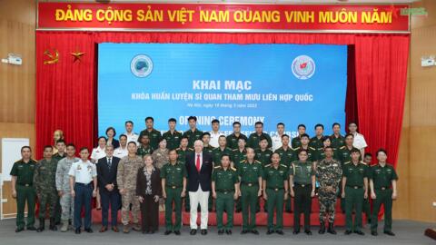 Khai mạc khóa huấn luyện sĩ quan tham mưu Liên hợp quốc năm 2023
