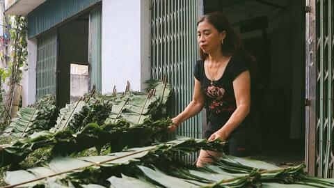 Nghề "nhặt lá ra tiền" ở Đồng Chiêm