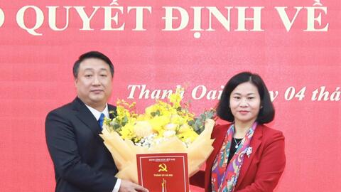 Đồng chí Nguyễn Khánh Bình giữ chức Phó Bí thư Huyện ủy Thanh Oai