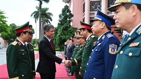 Đại tướng Phan Văn Giang chủ trì lễ đón Bộ trưởng Quốc phòng Singapore