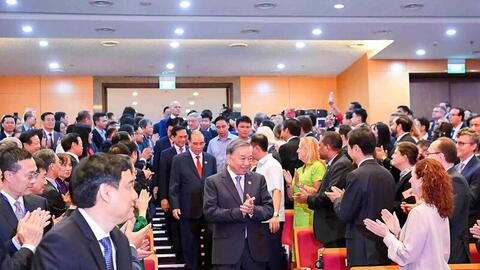 Tổng Bí thư Tô Lâm dự lễ kỷ niệm 80 năm ngành Ngoại giao