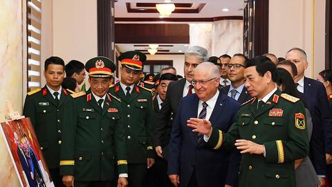 Đại tướng Phan Văn Giang chủ trì lễ đón Bộ trưởng Bộ Quốc phòng Thổ Nhĩ Kỳ