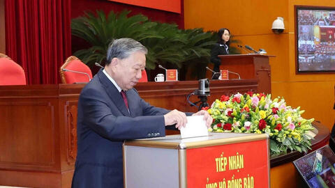 Tổng Bí thư Tô Lâm và các lãnh đạo ủng hộ đồng bào bão lũ