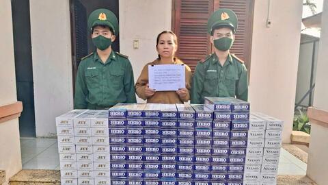 Biên phòng An Giang: Liên tiếp bắt giữ các vụ vận chuyển thuốc lá ngoại nhập lậu