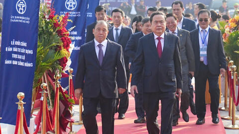 Chủ tịch Quốc hội dự khởi công dự án trục Đại lộ cảnh quan sông Hồng