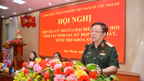 Đại tướng Nguyễn Trọng Nghĩa tiếp xúc cử tri tại tỉnh Tây Ninh