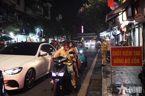 Tăng cường xử lý vi phạm nồng độ cồn về đêm
