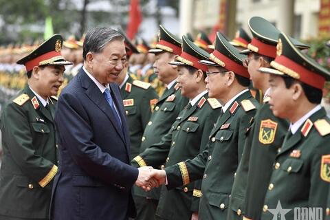 Tổng Bí thư Tô Lâm thăm, làm việc với Học viện Kỹ thuật Quân sự