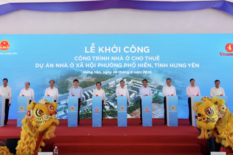 Phó thủ tướng Thường trực Phạm Gia Túc dự khởi công 2 dự án nhà ở xã hội quy mô 7.840 căn hộ tại tỉnh Hưng Yên