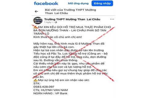 Cảnh giác với thủ đoạn lừa đảo kêu gọi ủng hộ người dân vùng lũ    ​
