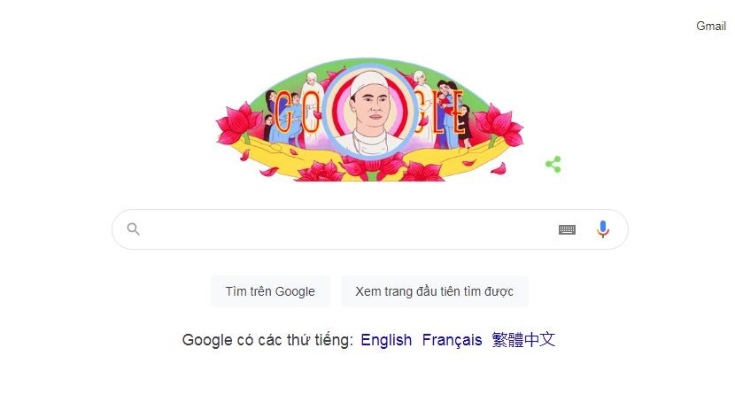 Google Doodle hôm nay kỷ niệm 110 năm ngày sinh Giáo sư Tôn Thất Tùng. Ảnh chụp màn hình