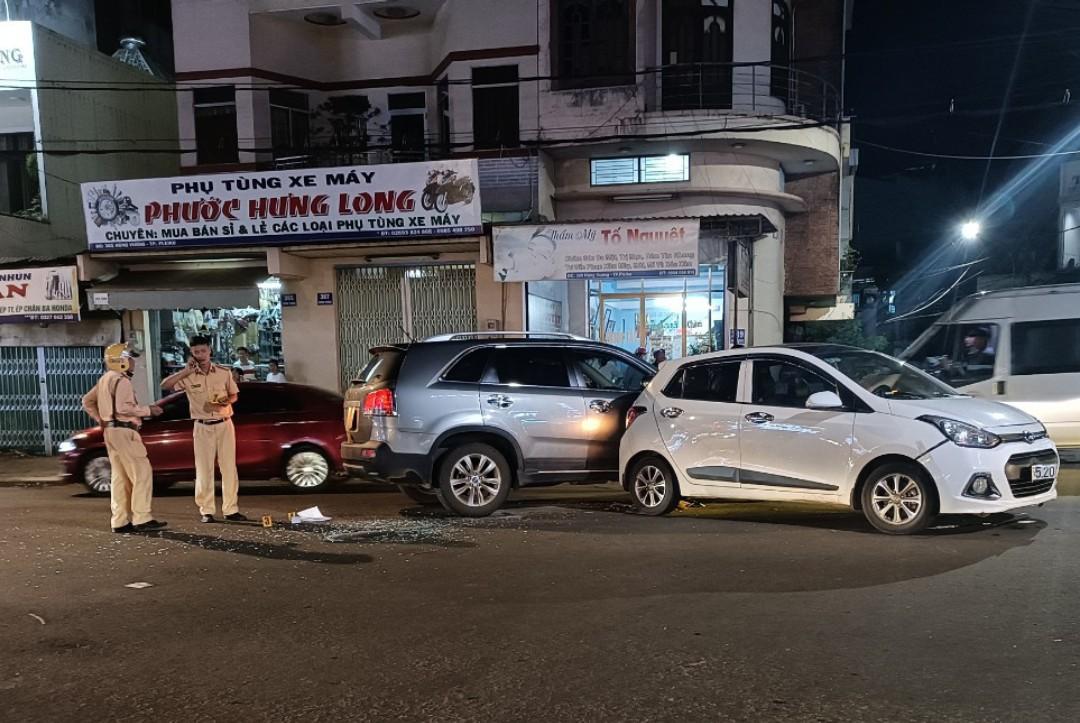 Hiện trường vụ va chạm giao thông.Ảnh: R'Ô PRIN