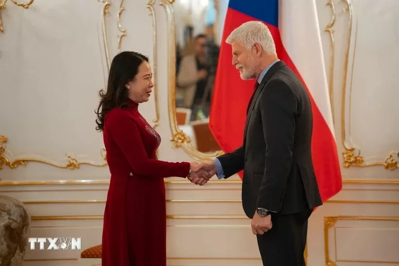 Phó Chủ tịch nước Võ Thị Ánh Xuân và Tổng thống Cộng hòa Séc Petr Pavel. (Ảnh: TTXVN phát) Phó Chủ tịch nước Võ Thị Ánh Xuân và Tổng thống Cộng hòa Séc Petr Pavel. (Ảnh: TTXVN phát)