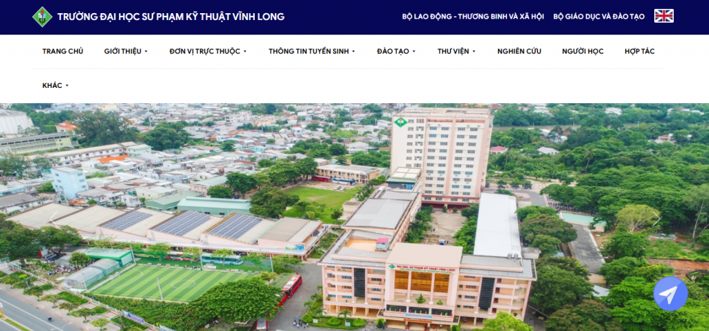 Trường Đại học Sư phạm Kỹ thuật Vĩnh Long (ảnh chụp màn hình website)