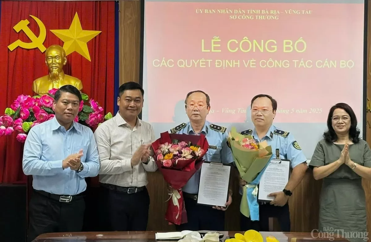 Bổ nhiệm lãnh đạo Chi cục Quản lý thị trường tỉnh Bà Rịa - Vũng Tàu