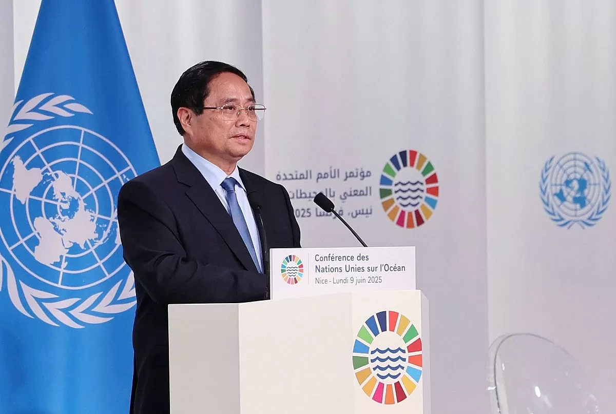 Thủ tướng tái khẳng định quan điểm của ASEAN đề cao các giá trị của Công ước Liên hợp quốc về Luật biển năm 1982 là khuôn khổ pháp lý toàn diện điều chỉnh tất cả các hoạt động trên biển và đại dương - Ảnh: VGP/Nhật Bắc