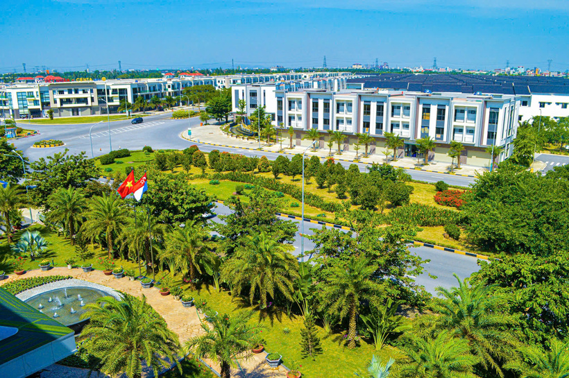 Xanh hóa trong sản xuất công nghiệp là mục tiêu mà Bắc Ninh hướng đến. Ảnh KCN Visip