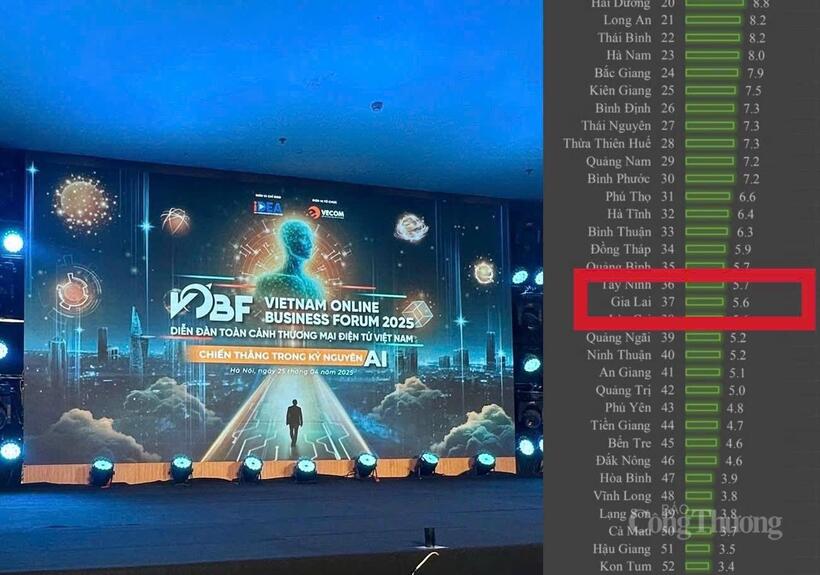 Chỉ số thương mại điện tử tỉnh Gia Lai năm 2025 đạt 5,6 điểm, đứng thứ 37/63 tỉnh, thành phố. Ảnh: Hiền Mai