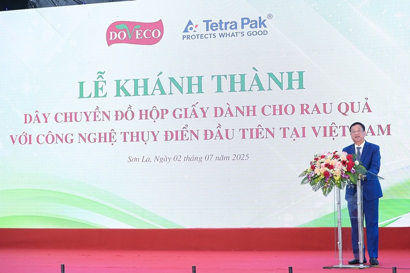 Ông Đinh Cao Khuê, Chủ tịch Doveco phát biểu tại sự kiện.