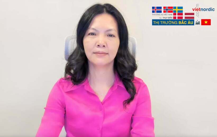 Bà Nguyễn Thị Hoàng Thuý, Vụ trưởng, Trưởng Cơ quan Thương vụ Việt Nam tại Thụy Điển