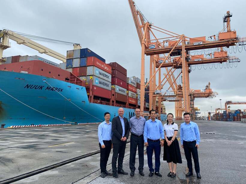 Đoàn doanh nghiệp Cảng Gothenburg tham dự Vietnam International Sourcing Fair năm 2023 và thăm một số cảng biển tại Việt Nam (Ảnh: Thương vụ Việt Nam tại Thuỵ Điển, kiêm nhiệm Bắc Âu)