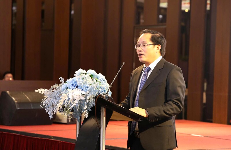 Ông Trần Đức Lương, Phó Giám đốc Sở Công Thương Thanh Hóa phát biểu tại hội nghị