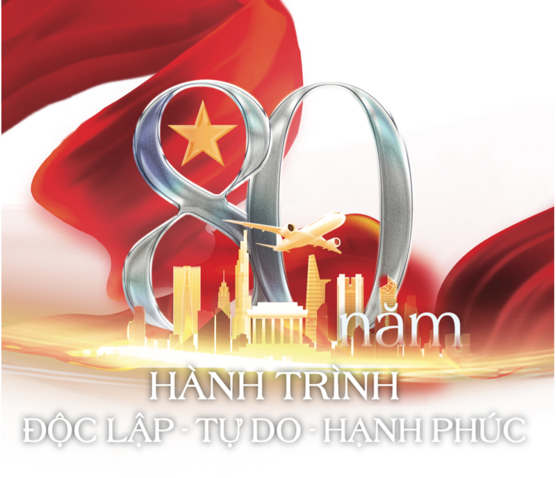 Biểu trưng Triển lãm thành tựu Đất nước nhân dịp kỷ niệm 80 năm Ngày Quốc khánh (2/9/1945 - 2/9/2025)
