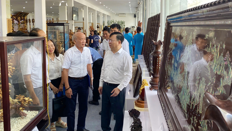Các đại biểu tham quan Triển lãm. Ảnh: N.H
