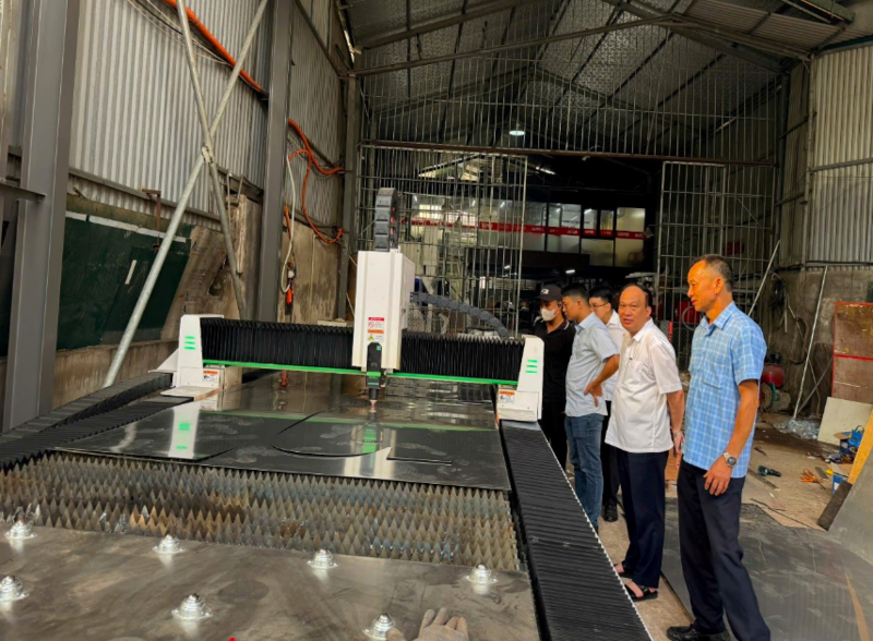 Nghiệm thu đề án tại Công ty TNHH Quảng cáo Truyền thông Đẹp 3G. Ảnh: Dương Thị Bích Thuỷ