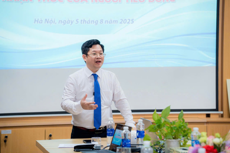 Ông Nguyễn Văn Chương, Tổng Biên tập Tạp chí Đồ uống Việt Nam phát biểu tại toạ đàm. Ảnh: QL