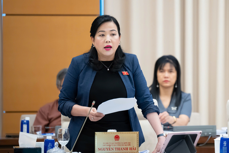 Chủ nhiệm Ủy ban Công tác đại biểu Nguyễn Thanh Hải phát biểu tại phiên họp.